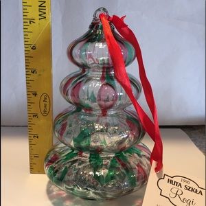Vintage polish glass tree ornament